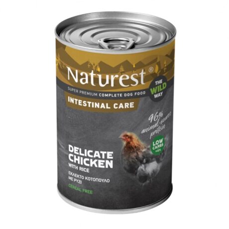 Naturest Κονσέρβα Σκύλου Εντερική Φροντίδα με Εκλεκτό Κοτόπουλο & Ρύζι 400gr
