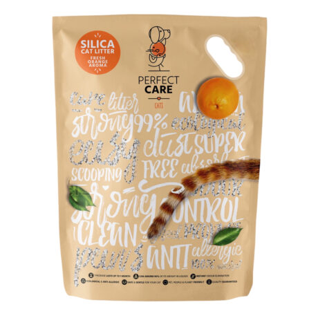 Perfect Care Άμμος Σιλικόνης Γάτας Πορτοκάλι 15lt