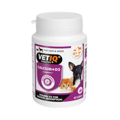 VetIQ Kalsium Plus Ασβέστιο Σκύλου σε Δισκία 60 Ταμπλέτες