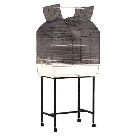 Domus Molinari Gabri Κλουβί Παπαγάλου Λευκό/Μαύρο 60x50x100cm