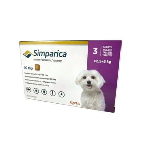 Simparica Αντιπαρασιτικό Χάπι για Ενδοπαράσιτα Σκύλων 2.5-5kg 3 Δισκία 10mg