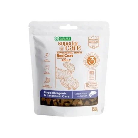 Nature's Protection Superior Care Grain Free Red Coat Hypoallergenic & Intestinal Care Salmon Λιχουδιές Σκύλου με Σολομό 150gr